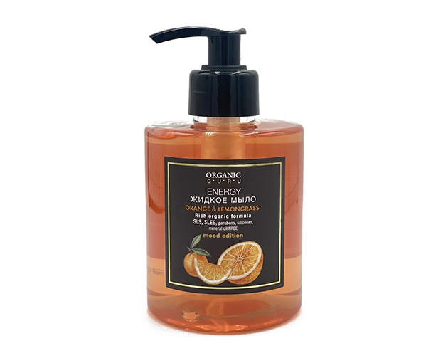 ORGANIC GURU liquid soap Orange and lemongrass 300ml